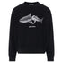 Palm Angels Split Shark Branded Logo Black Sweatshirt S